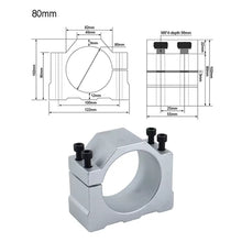 Load image into Gallery viewer, 80mm Machined Spindle Bracket dimensions
