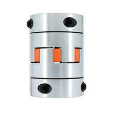 Load image into Gallery viewer, Side view of Plum type flexible shaft coupling for stepper motor on cnc router
